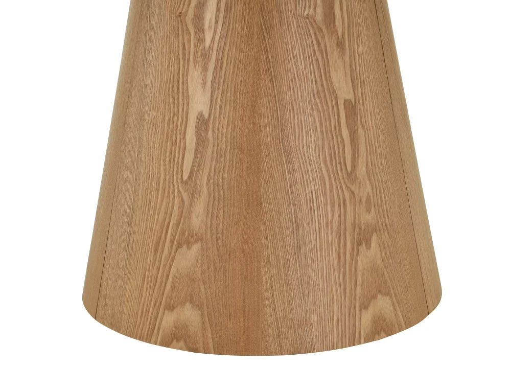 Masa rotunda din MDF+Furnir de stejar Maro si MDF Negru D100xH75cm Angel