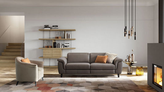 Canapea de 2 locuri cu un recliner Zeno stil Modern L230cm