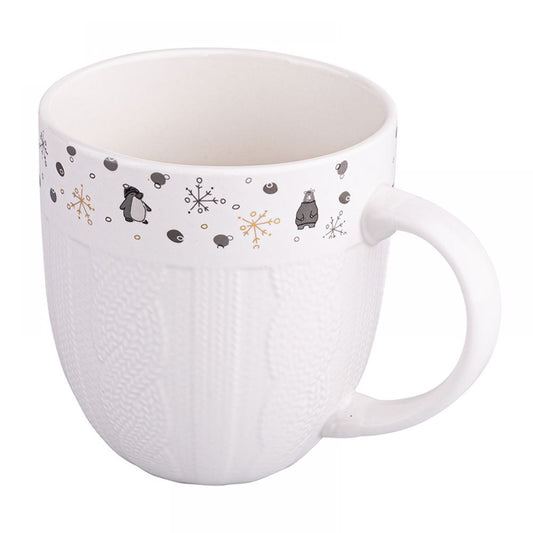 Cana din Portelan Alb Winter Feelings 500ml