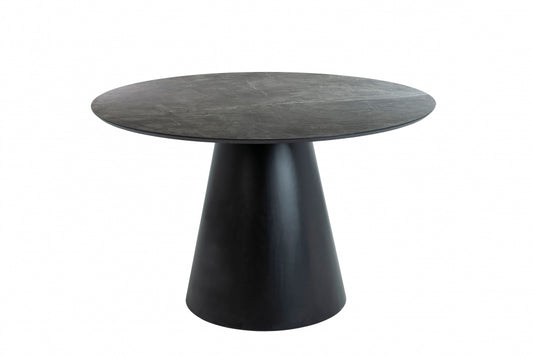 Masa rotunda din MDF Gri/Negru Angel D120xH76cm
