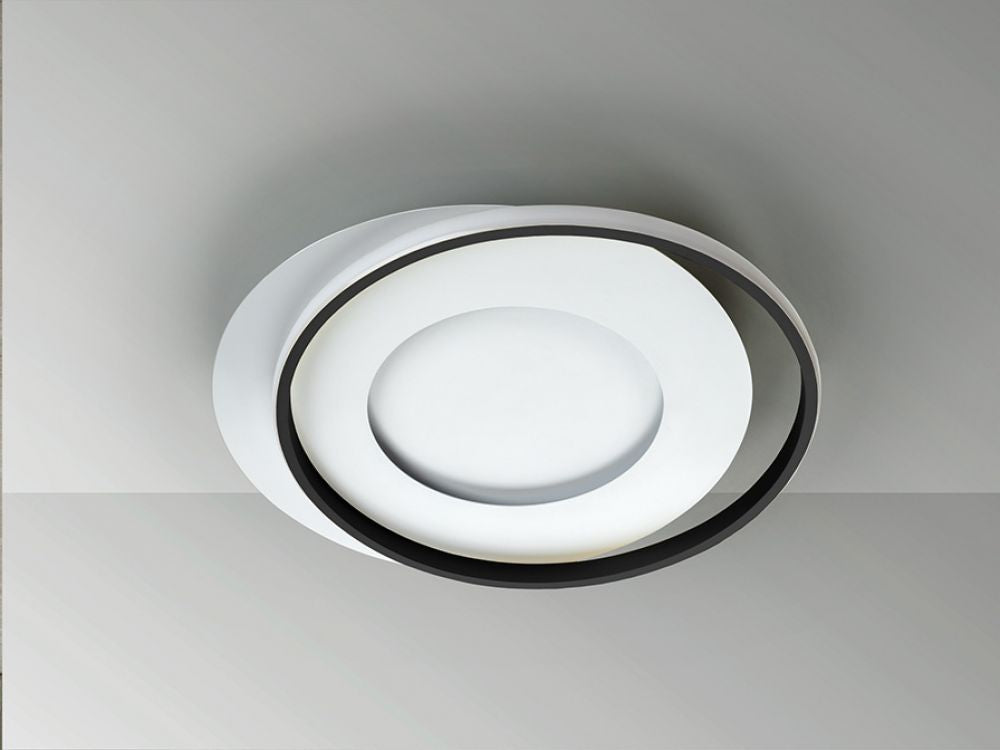 Plafoniera Limbos Alb/Negru Led L55xH6cm