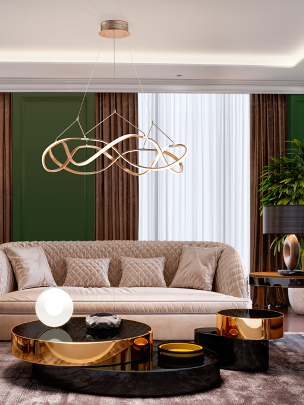 Lustra Rotunda din Metal Bronz D80xH130 Molly