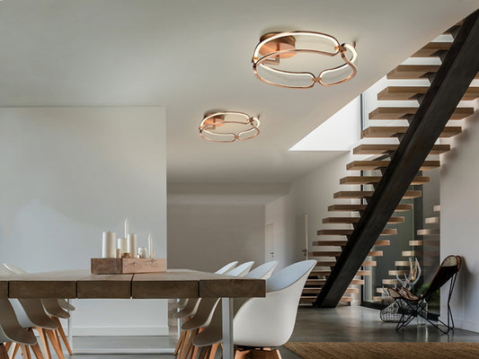 Plafoniera Rotunda din Metal Rose gold D47xH16 Colette