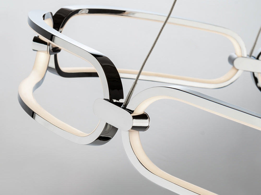 Lustra Rotunda din Metal Argintiu D60xH115 Colette