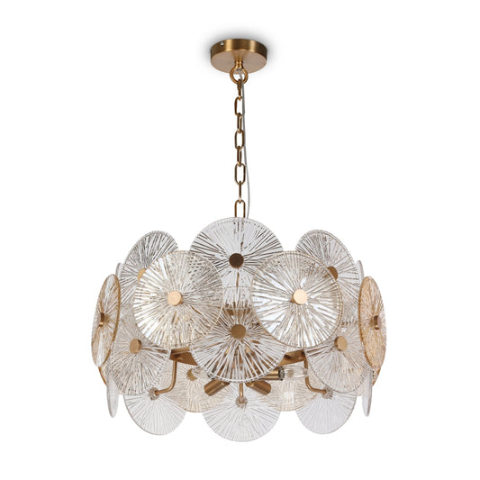 Lustra rotunda cu inaltime reglabila cu 8 becuri E14 40W D62.6xH83.2cm Aster