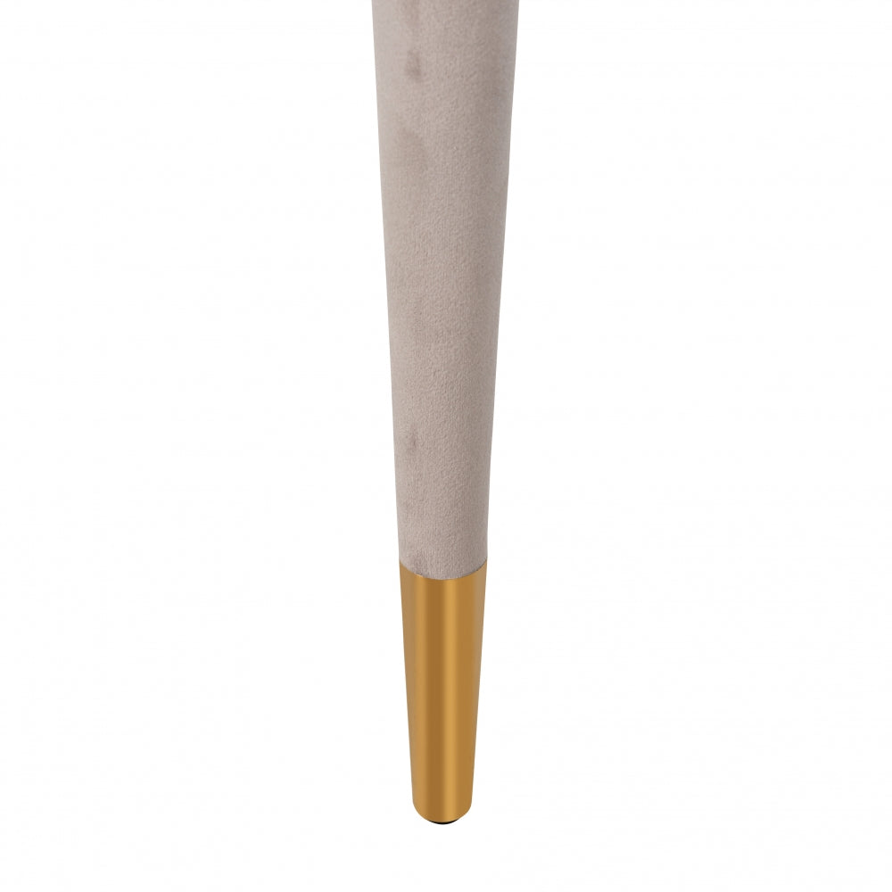 Scaun din Metal si Catifea bej cu picioare Bej/Auriu H81xL59xA58cm Gia Richmond Interiors