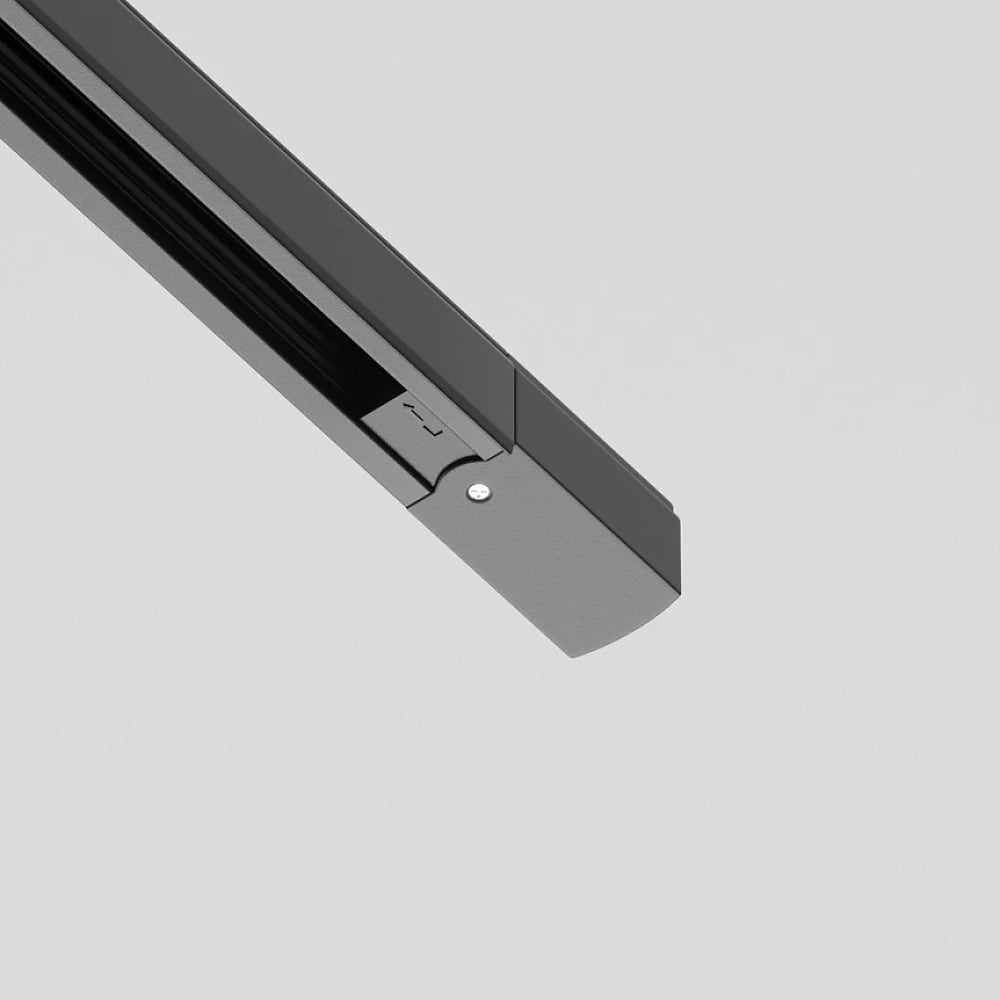 Conector stanga pentru sina 3 faze Plastic Negru L10cm
