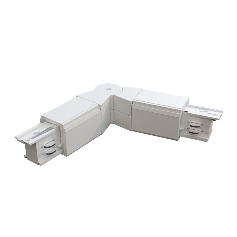 Conector pentru sina 3 faze Plastic Alb L23cm