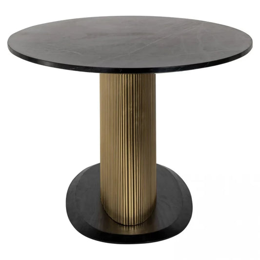 Masa Ovala din Metal si Marmura Alama/Negru L235xH77cm Ironville Richmond Interiors