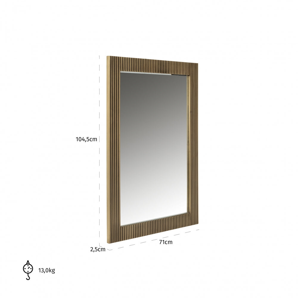 Oglinda Dreptunghiulara cu rama din Metal Auriu H104.5xL71cm Ironville Richmond Interiors