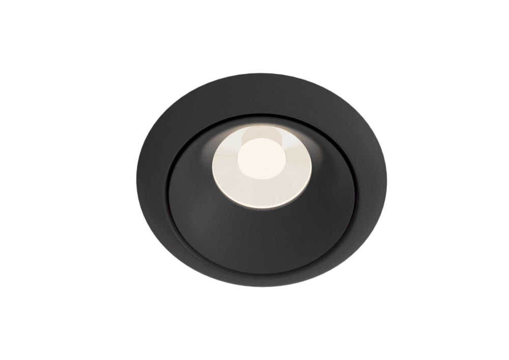 Spot incastrat din Aluminiu Negru GU10 50W D10xH5cm Yin