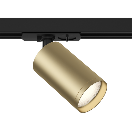 Spot pentru sina monofazata Unity din Aluminiu Negru/Auriu GU10 10W L9xH13cm Focus S