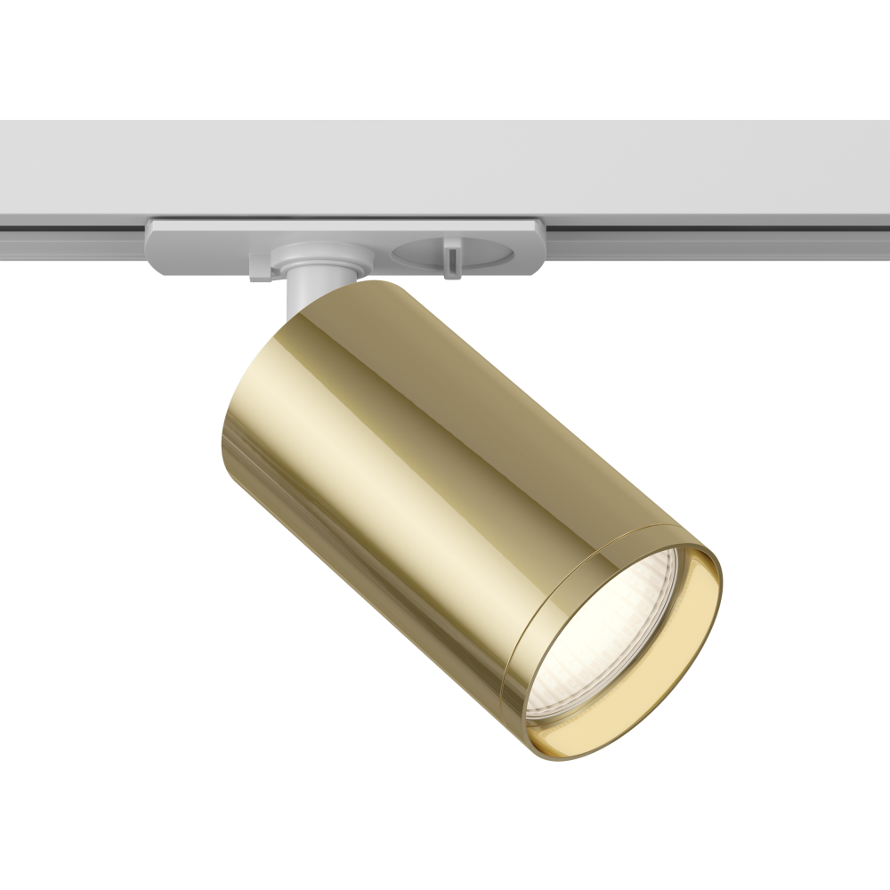 Spot pentru sina monofazata Unity din Aluminiu Alb/Auriu GU10 10W L9xH13cm Focus S
