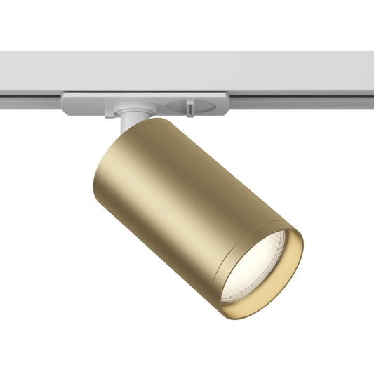 Spot pentru sina monofazata Unity din Aluminiu Alb/Auriu mat GU10 10W L9xH13cm Focus S