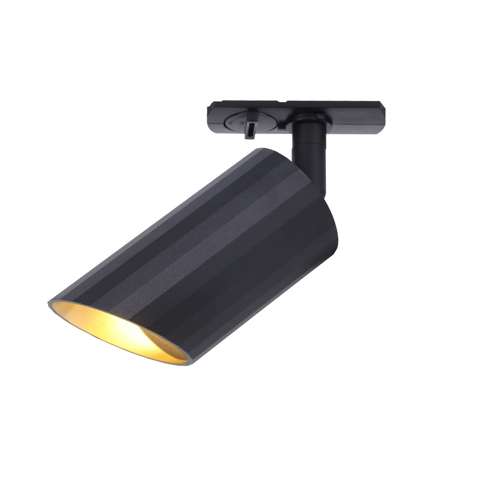 Spot pentru sina monofazata Unity din Aluminiu Negru GU10 35W L12xH17cm Lipari