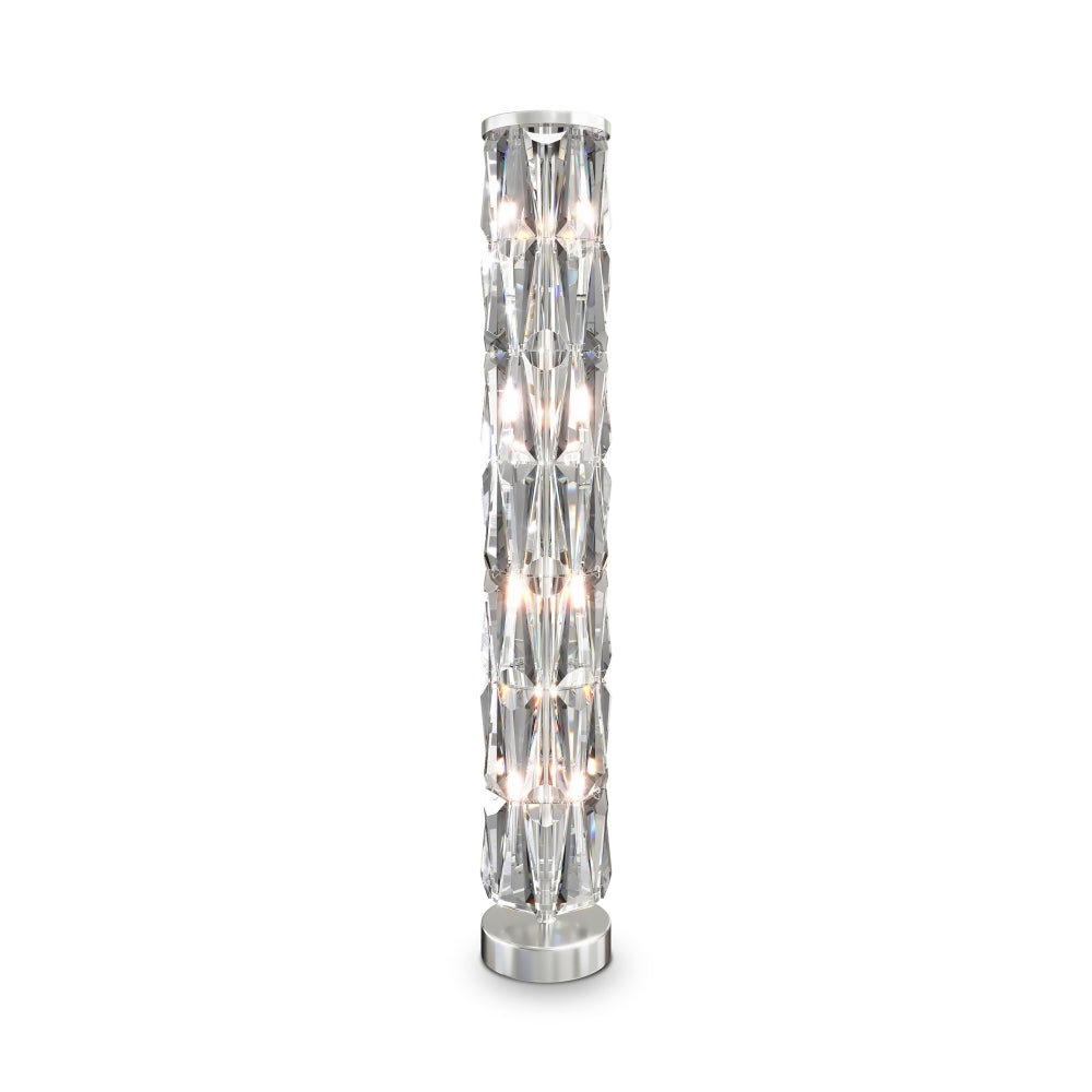 Lampa de podea din Otel inoxidabil si Sticla Argintiu/Transparent cu 8 becuri E14 60W D20xH127cm Puntes
