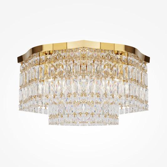 Plafoniera din Metal Auriu cu 6 becuri E14 60W L45xH25cm Dune