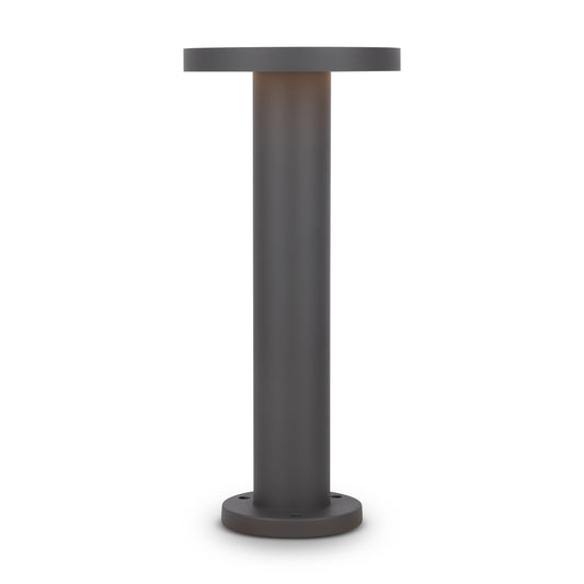 Stalp de iluminat exterior din Metal Gri inchis 12W 1000lm 3000k D18xH40cm Wald