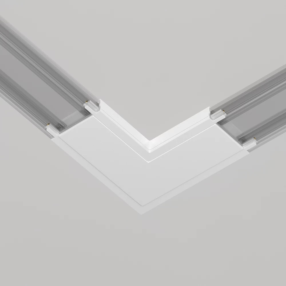 Conector L sina magnetica Radity din Plastic Alb