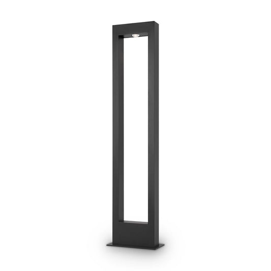 Stalp exterior de iluminat din Metal Negru H100xL20cm IP65 10W 550lm 3000k Bonn