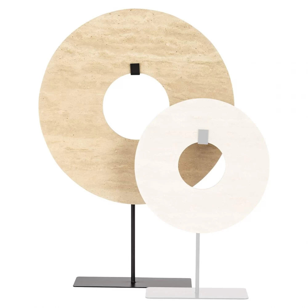 Obiect decorativ din Metal/Piatra Negru/Bej H42xL30cm Manou big Richmond interiors