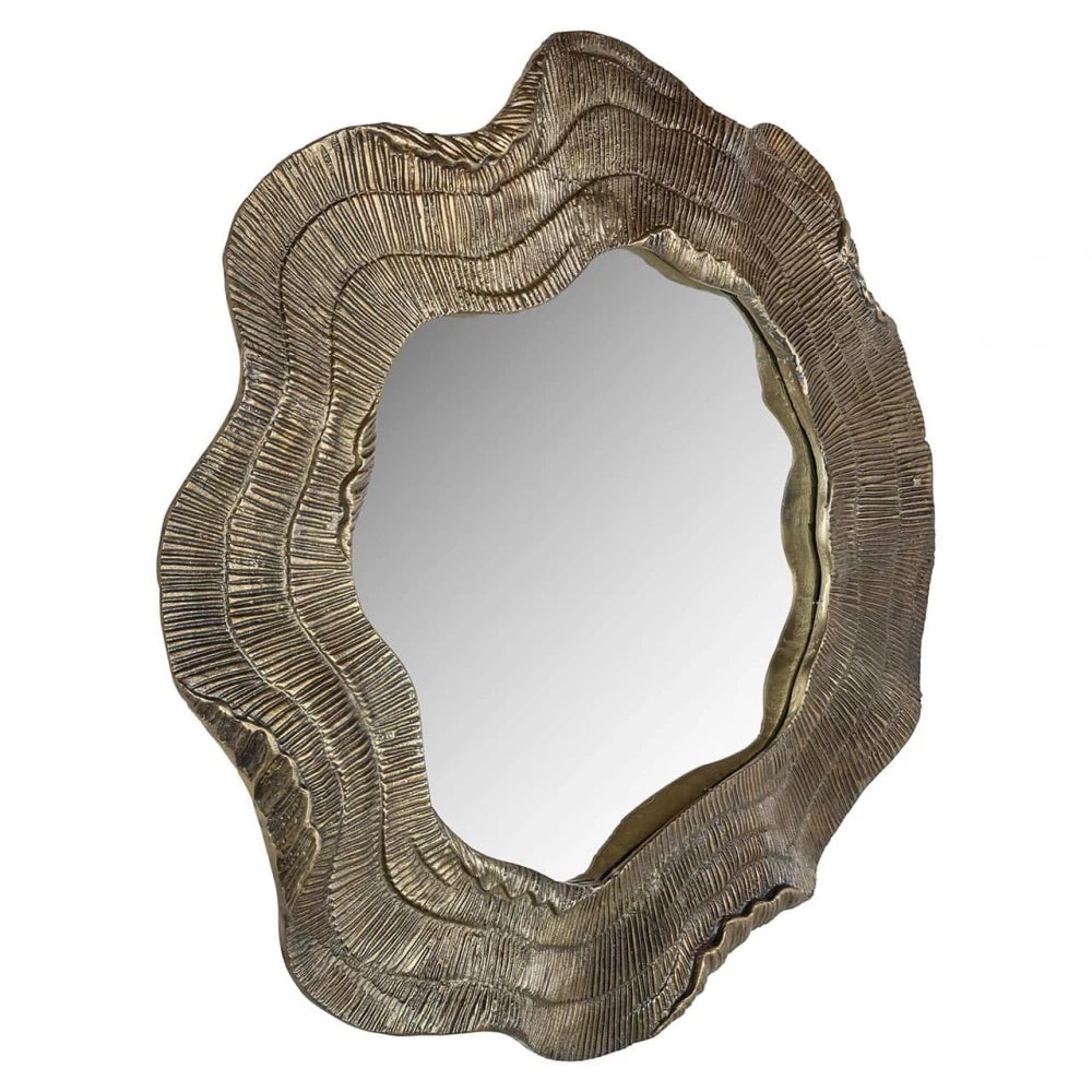 Oglinda cu rama din Aluminiu Auriu antichizat H94xL80cm Elia Richmond Interiors