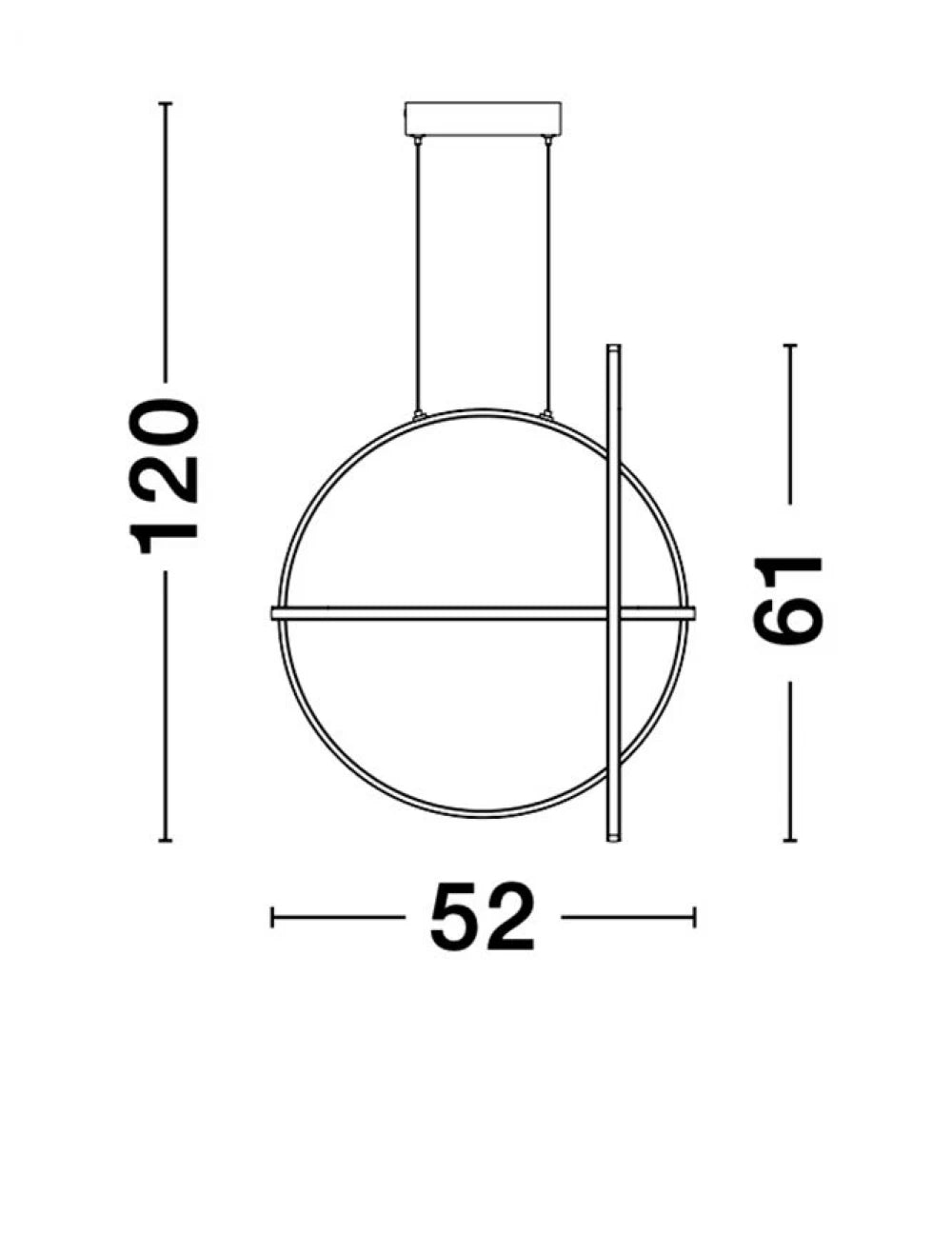 Lustra structura din Aluminiu Auriu si abajur din Acrilic Alb H120xL52cm IP20 53W 4236lm 3000k ARTE