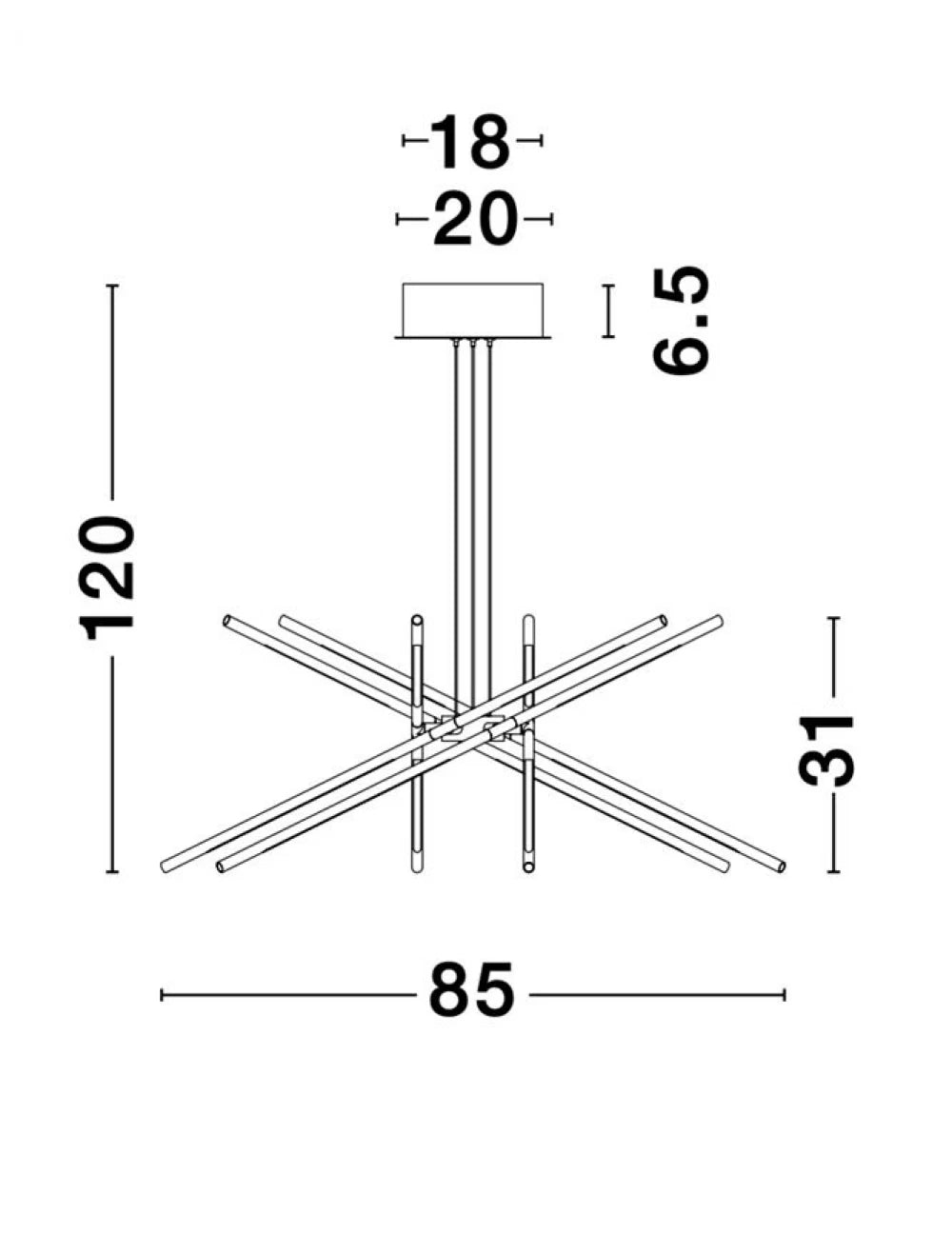 Lustra structura din Metal Auriu si abajur din Acrilic Alb H120xL85cm IP20 68W 5397lm 3000k RACCIO