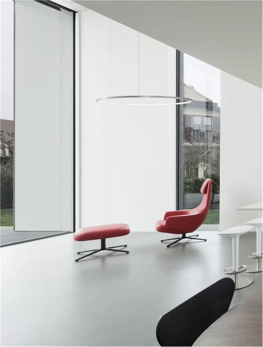 Lustra structura din Aluminiu Argintiu si abajur din Acrilic Alb H200xL100cm IP20 59W 2144lm 3000k TARQUIN
