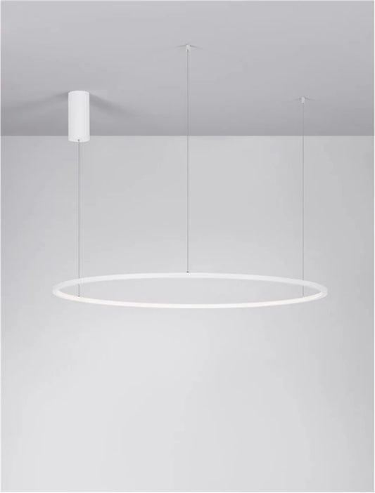 Lustra structura din Aluminiu Alb si abajur din Acrilic H200xL100cm IP20 59W 2144lm 3000k TARQUIN