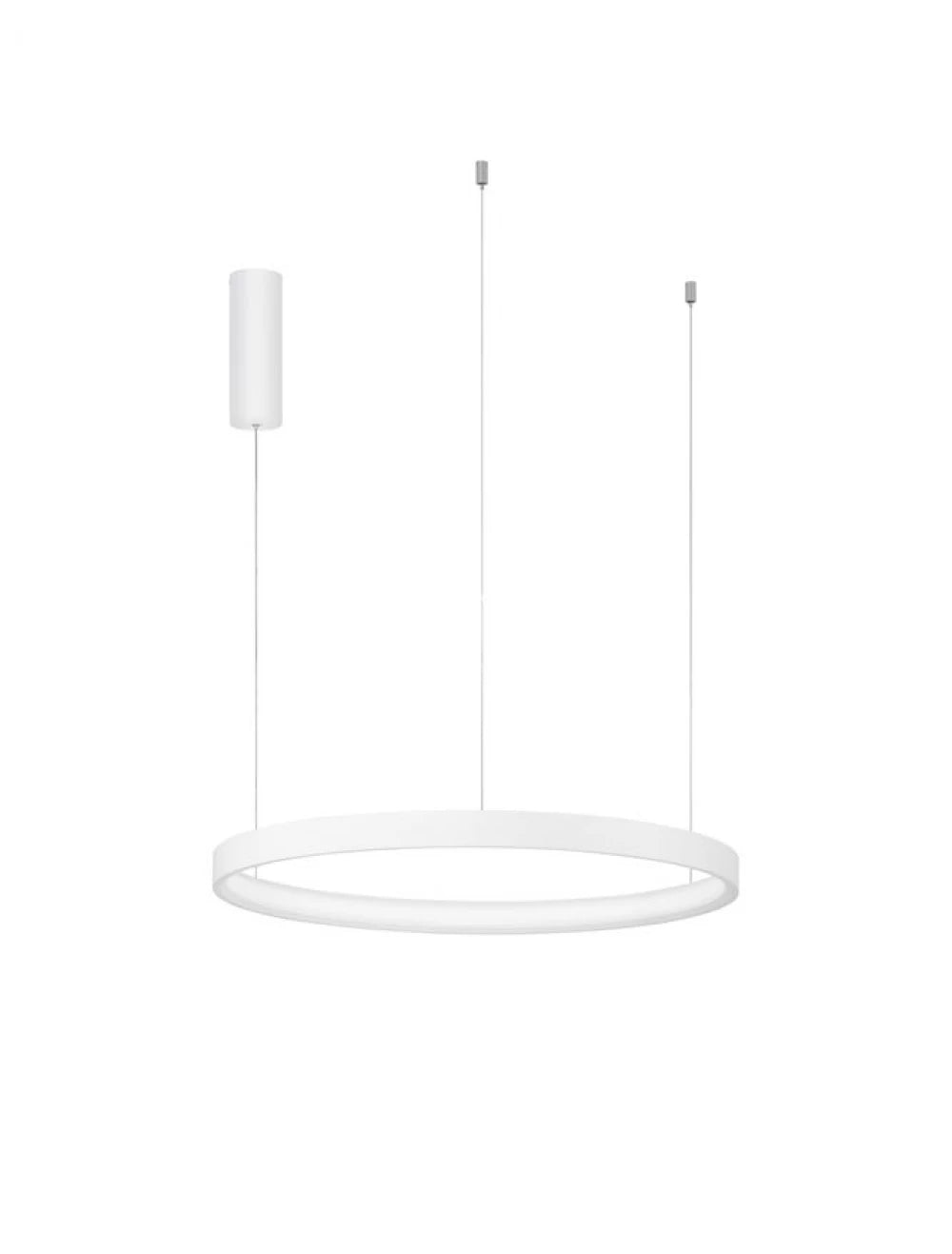Lustra structura din Aluminiu Alb si abajur din Acrilic H150xL60cm IP20 40W 2800lm 3000k PERRINE