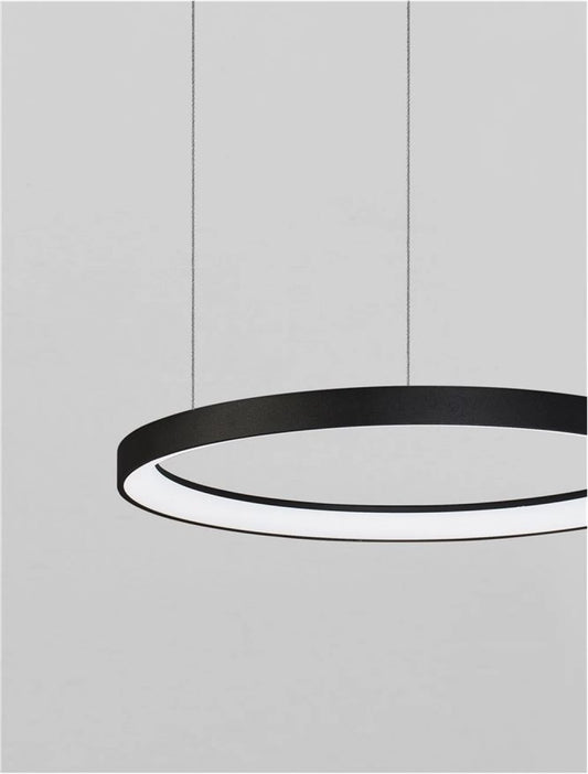 Lustra din Aluminiu Negru H150xL58cm IP20 48W 2773lm 2700k PERTINO