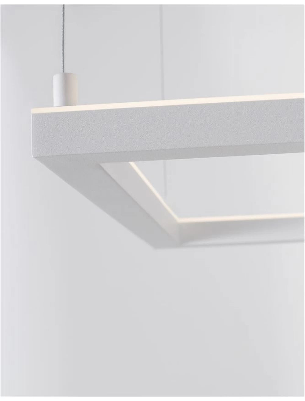 Lustra structura din Aluminiu Alb si abajur din Acrilic H120xL50cm IP20 30W 2188lm 3000k ETERNA