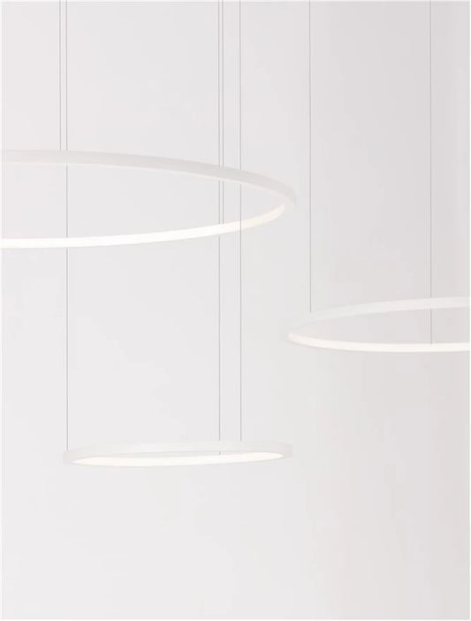 Lustra structura din Aluminiu Alb si abajur din Acrilic H150xL180cm IP20 80W 5600lm 3000k PURPLE