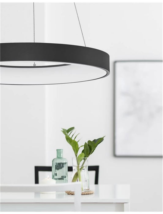 Lustra din Aluminiu Negru H120xL60cm IP20 50W 2864lm 3000k RANDO THIN