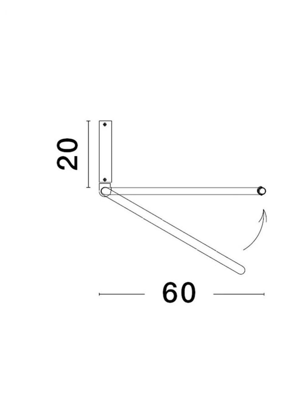 Plafoniera din Aluminiu Negru H20xL60cm IP20 35W 1559lm 3000k GARVE