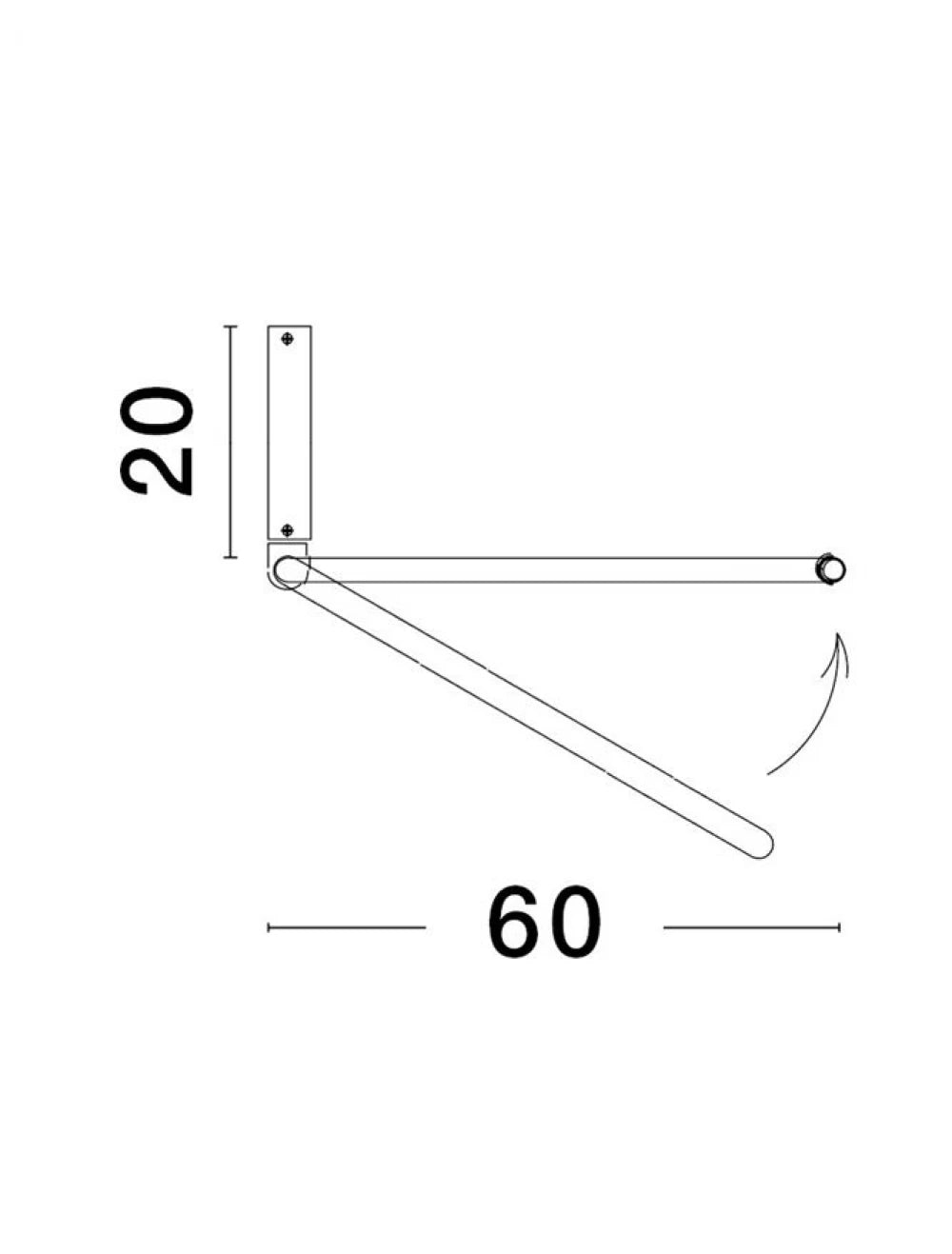 Plafoniera structura din Aluminiu Alb si abajur din Acrilic H20xL60cm IP20 30W 1559lm 3000k GARVE