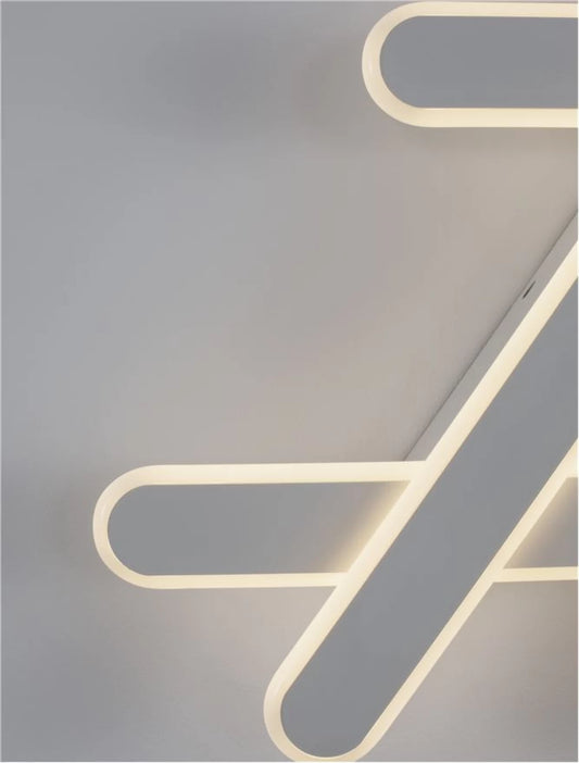 Plafoniera structura din Aluminiu Alb si abajur din Acrilic H5.6xL51cm IP20 38W 1900lm 3000k WILLOW