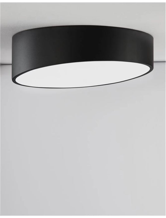 Plafoniera din Aluminiu Negru H12xL40cm IP20 24W 2280lm 3000k MAGGIO