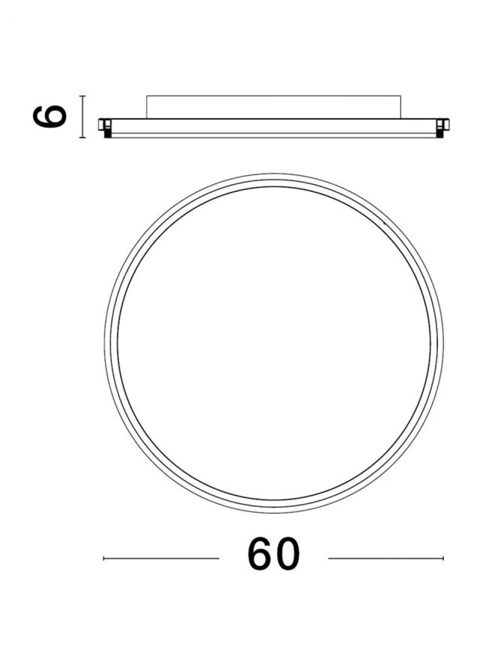 Plafoniera structura din Aluminiu Alb si abajur din Acrilic H6xL60cm IP20 52W 6339lm 3000k WILLOW