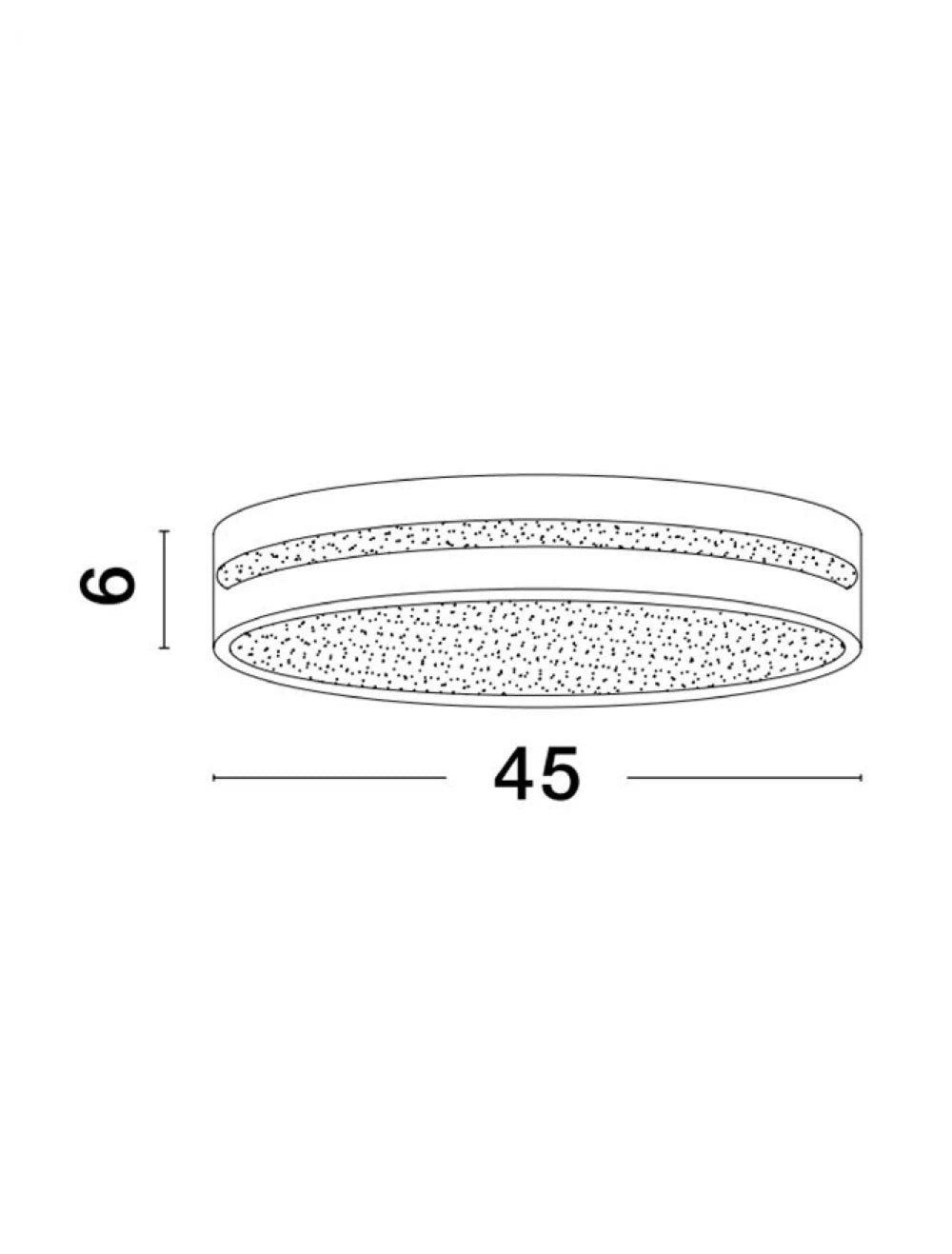 Plafoniera structura din Aluminiu Alb si abajur din Acrilic H6xL45cm IP20 30W 1825lm 3000k WHEEL