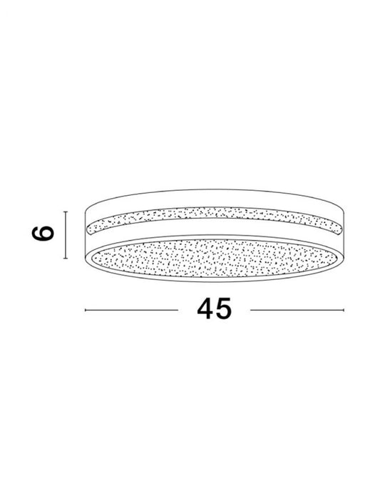 Plafoniera structura din Aluminiu Alb si abajur din Acrilic H6xL45cm IP20 30W 1825lm 3000k WHEEL