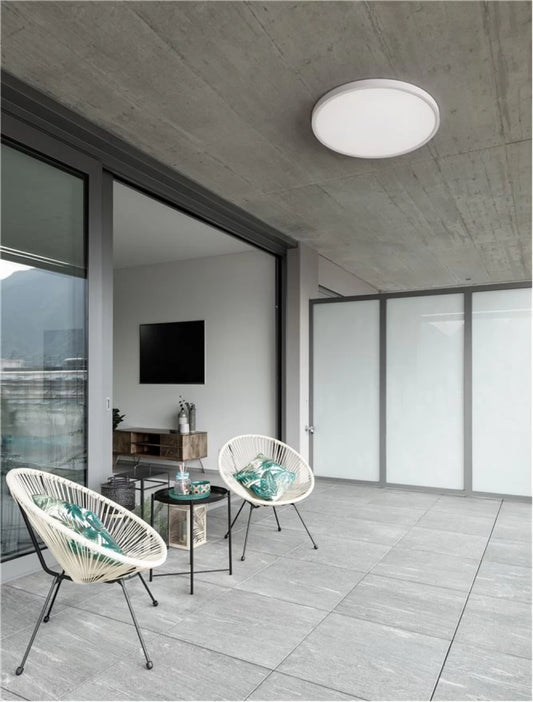 Plafoniera structura din Plastic ABS Alb si abajur din Acrilic H2.5xL40cm IP20 36W 3200lm 3000-4000-6500k DIXIE