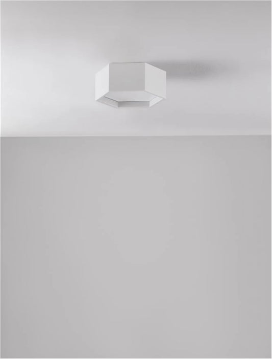 Plafoniera structura din Aluminiu Alb si abajur din Acrilic H10xL25cm IP20 10W 600lm 3000k SAMBA