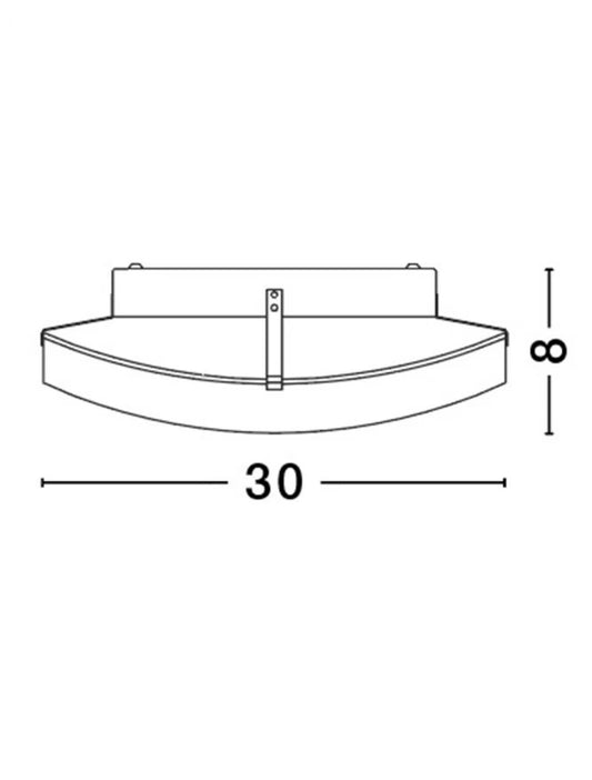 Plafoniera structura din Metal Argintiu si abajur din Sticla Alb H8xL30cm IP20 ANCO
