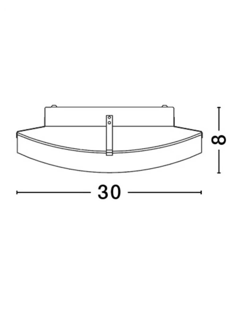 Plafoniera structura din Metal Argintiu si abajur din Sticla Alb H8xL30cm IP20 ANCO