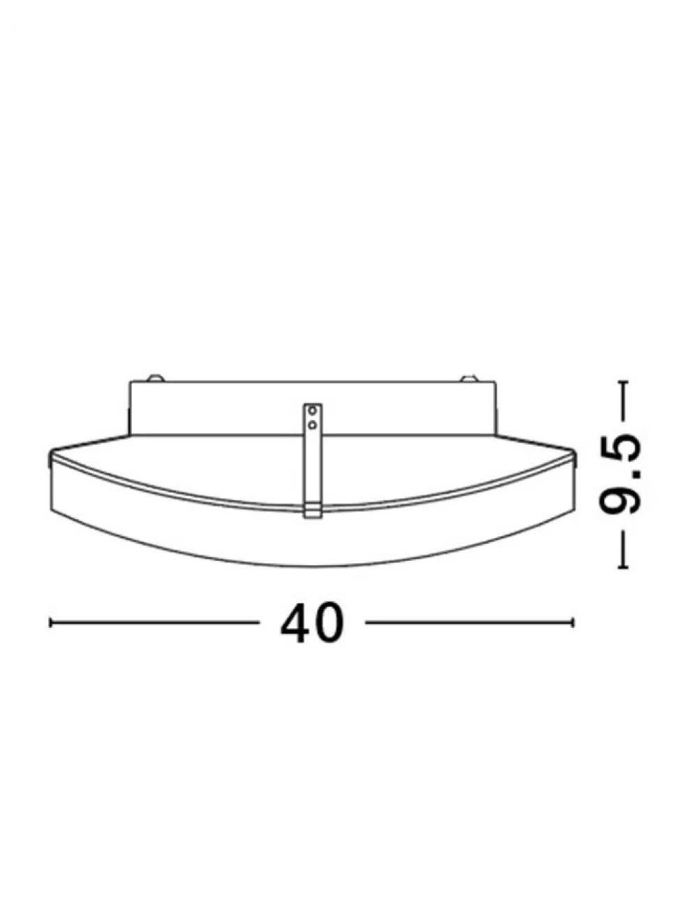 Plafoniera structura din Metal Argintiu si abajur din Sticla Alb H9.5xL40cm IP20 ANCO