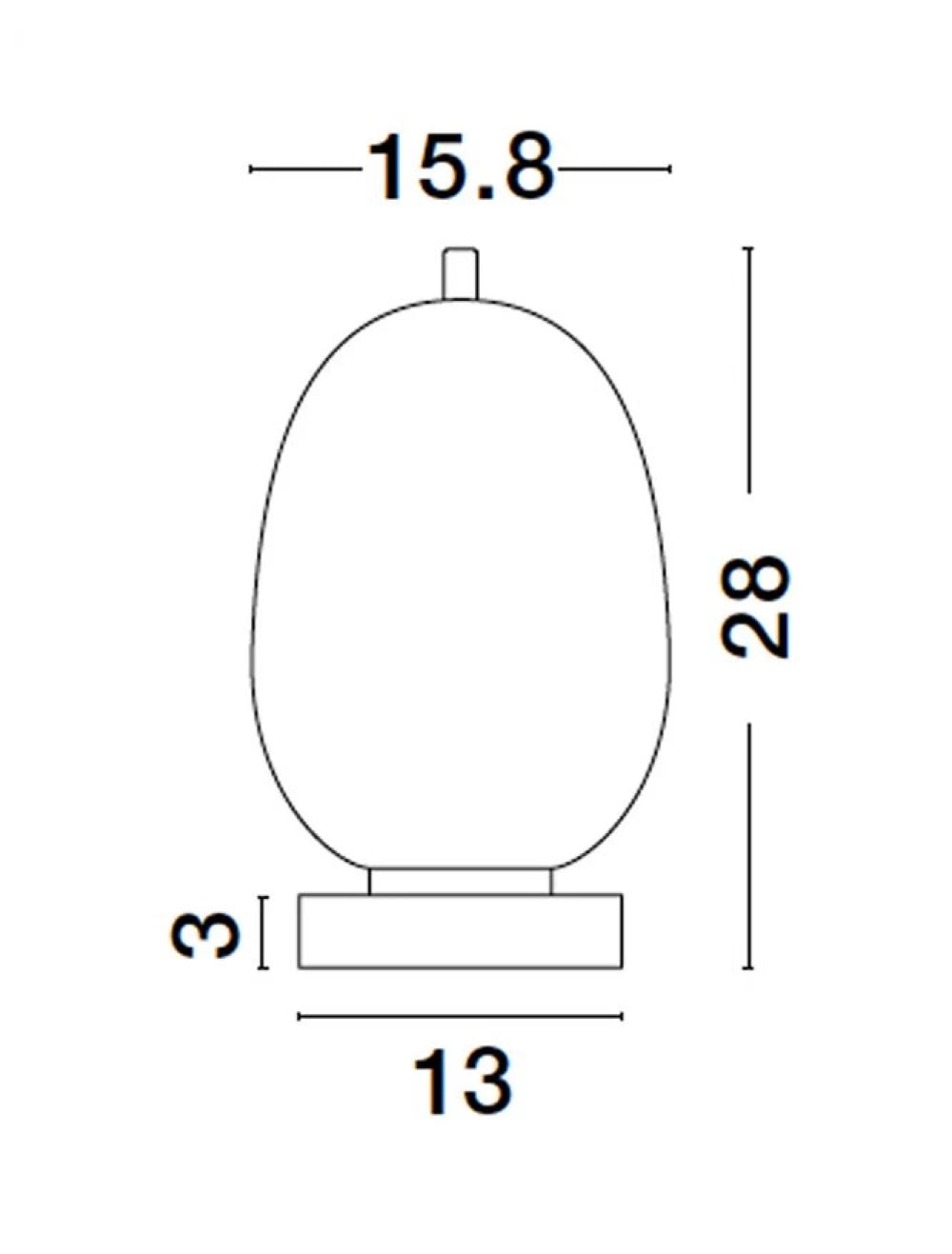Veioza structura din Metal Auriu si abajur din Sticla Alb H28xL15.8cm IP20 LATO
