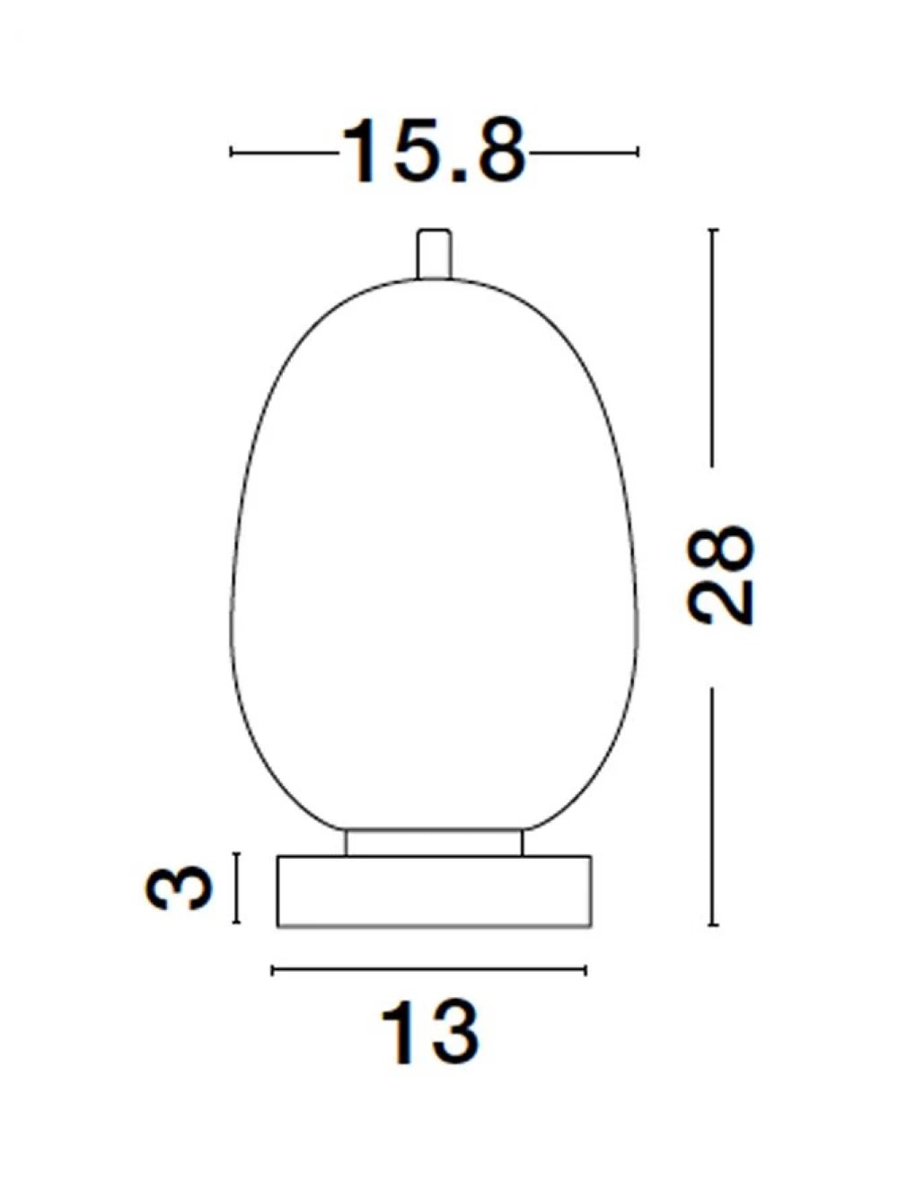 Veioza structura din Metal Negru si abajur din Sticla Alb H28xL15.8cm IP20 LATO