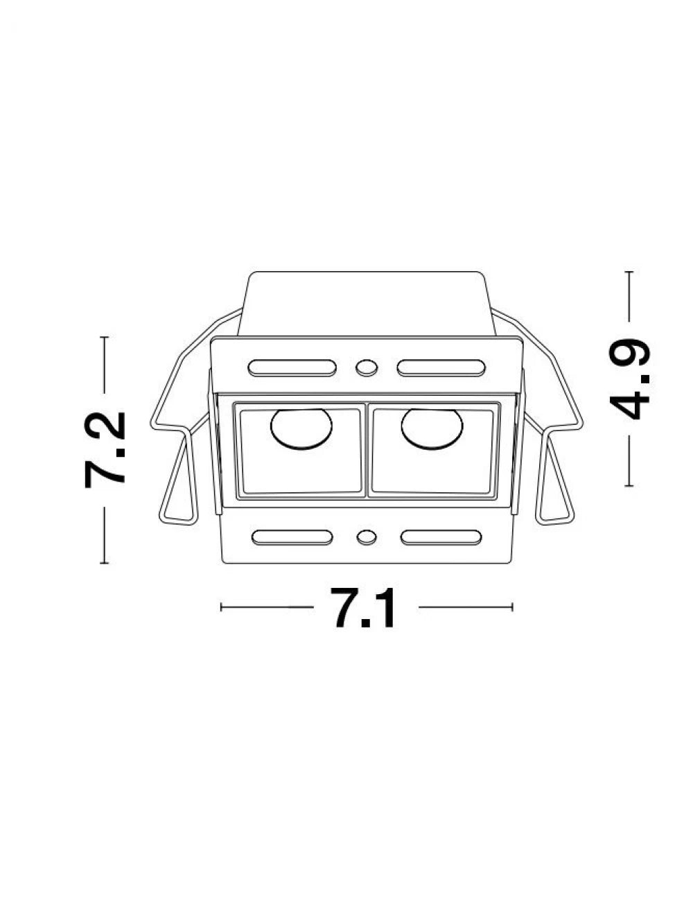 Spot incastrat din Aluminiu Alb H4.9xL7.1cm IP20 5W 331lm 3000k AKIRA